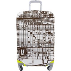 Antique Oriental Town Map  Luggage Cover (large) by ConteMonfrey