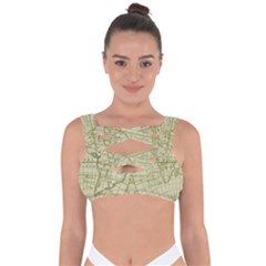 Vintage Mapa Mundi  Bandaged Up Bikini Top by ConteMonfrey