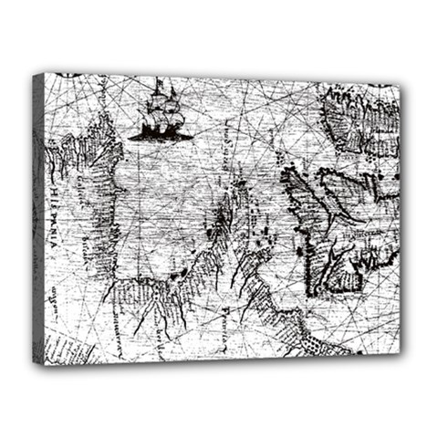 Antique Mercant Map  Canvas 16  X 12  (stretched) by ConteMonfrey