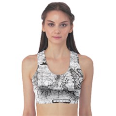 Antique Mercant Map  Sports Bra by ConteMonfrey