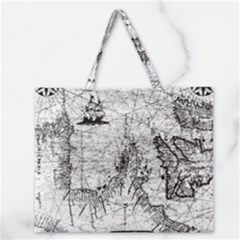 Antique Mercant Map  Zipper Large Tote Bag by ConteMonfrey