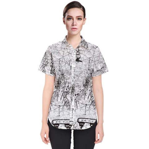 Antique Mercant Map  Women s Short Sleeve Shirt by ConteMonfrey