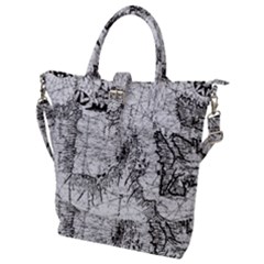 Antique Mercant Map  Buckle Top Tote Bag by ConteMonfrey