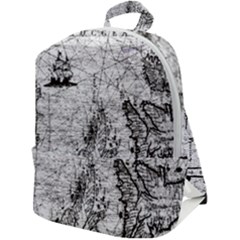 Antique Mercant Map  Zip Up Backpack by ConteMonfrey