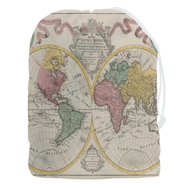 Mapa Mundi 1775 Drawstring Pouch (3XL)