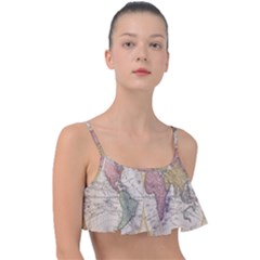 Mapa Mundi 1775 Frill Bikini Top by ConteMonfrey