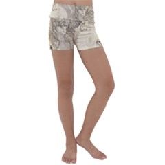 Mapa Mundi - 1774 Kids  Lightweight Velour Yoga Shorts by ConteMonfrey