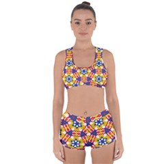 Wavey Shapes Pattern                                                             Racerback Boyleg Bikini Set by LalyLauraFLM