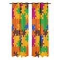 Retro colors puzzle pieces                                                                Window Curtain (Large 96 ) View1