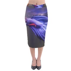 Betta Fish Photo And Wallpaper Cute Betta Fish Pictures Velvet Midi Pencil Skirt by StoreofSuccess