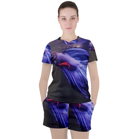 Betta Fish Photo And Wallpaper Cute Betta Fish Pictures Women s Tee And Shorts Set by StoreofSuccess