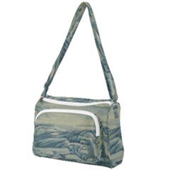 Clouds Of Smoke On The Green Hills Front Pocket Crossbody Bag by qygartwork