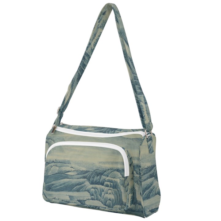 Clouds Of Smoke On The Green Hills Front Pocket Crossbody Bag