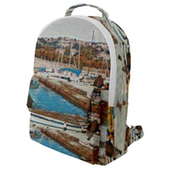 Alone On Gardasee, Italy  Flap Pocket Backpack (small) by ConteMonfrey