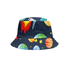 Space Galaxy Seamless Background Inside Out Bucket Hat (kids) by Jancukart