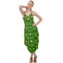 Lotus Bloom In Gold And A Green Peaceful Surrounding Environment Layered Bottom Dress View1