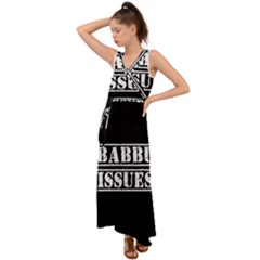 Babbu Issues - Italian Daddy Issues V-neck Chiffon Maxi Dress by ConteMonfrey