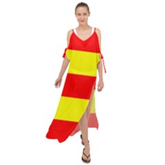 Aust Agder Flag Maxi Chiffon Cover Up Dress by tony4urban