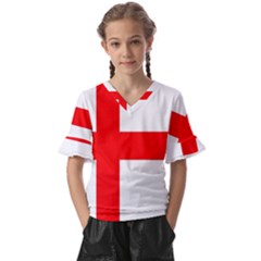 Bologna Flag Kids  V-neck Horn Sleeve Blouse by tony4urban