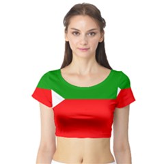 Avar People Short Sleeve Crop Top by tony4urban