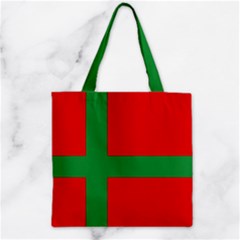 Bornholm Denmark Flag Zipper Grocery Tote Bag by tony4urban