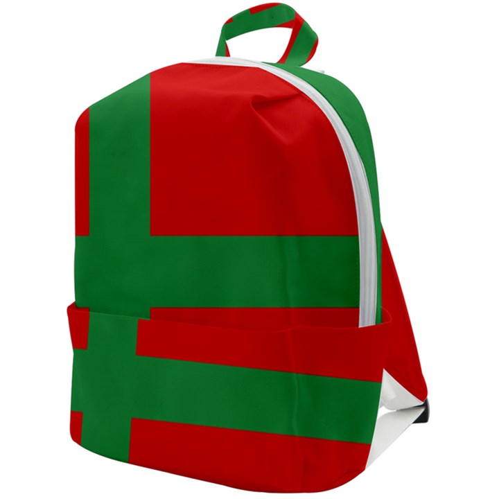 Bornholm Denmark Flag Zip Up Backpack