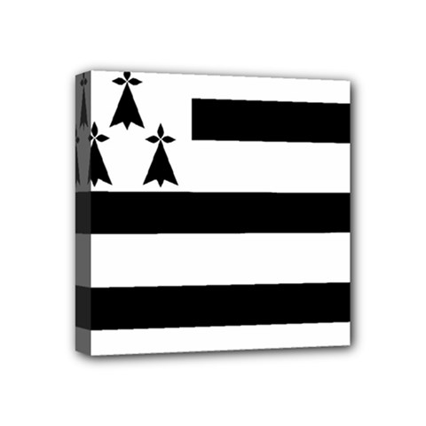 Brittany Flag Mini Canvas 4  X 4  (stretched) by tony4urban