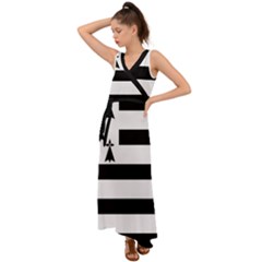 Brittany Flag V-neck Chiffon Maxi Dress by tony4urban