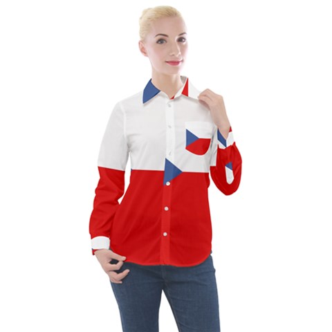 Czech Republic Women s Long Sleeve Pocket Shirt by tony4urban