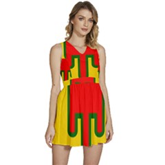 Auvergne Flag Sleeveless High Waist Mini Dress by tony4urban