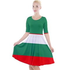 Bulgaria Quarter Sleeve A-line Dress by tony4urban