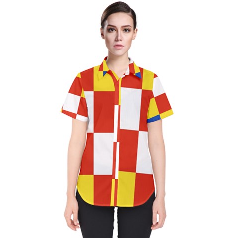 Antwerp Flag Women s Short Sleeve Shirt by tony4urban