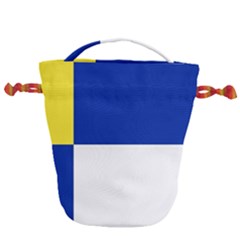 Bratislavsky Flag Drawstring Bucket Bag by tony4urban