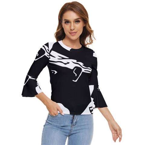 Corsica Flag Bell Sleeve Top by tony4urban