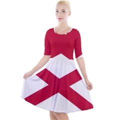 Anglo Irish Flag Quarter Sleeve A-line Dress by tony4urban