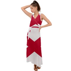 Anglo Irish Flag V-neck Chiffon Maxi Dress by tony4urban