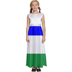 Ladinia Flag Kids  Satin Sleeveless Maxi Dress by tony4urban