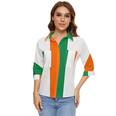 Ireland Women s Quarter Sleeve Pocket Shirt by tony4urban