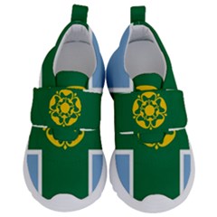 Derbyshire Flag Kids  Velcro No Lace Shoes by tony4urban