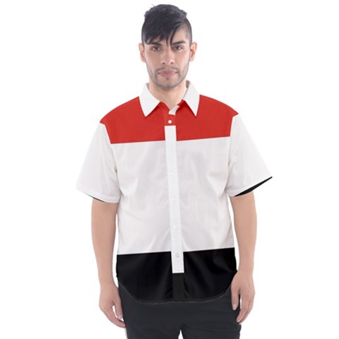 Kujawsko-pomorskie Flag Men s Short Sleeve Shirt by tony4urban