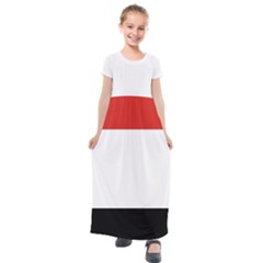 Kujawsko-pomorskie Flag Kids  Short Sleeve Maxi Dress by tony4urban