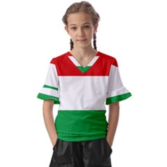 Hungary Kids  V-neck Horn Sleeve Blouse by tony4urban