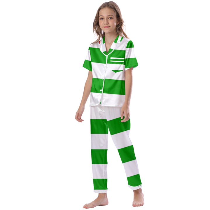 Abkhazia Kids  Satin Short Sleeve Pajamas Set