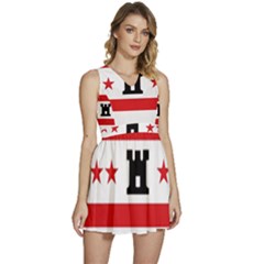 Drenthe Flag Sleeveless High Waist Mini Dress by tony4urban