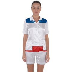 Crimea Flag Satin Short Sleeve Pajamas Set by tony4urban