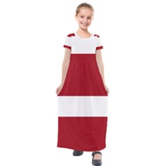 Latvia Kids  Short Sleeve Maxi Dress by tony4urban