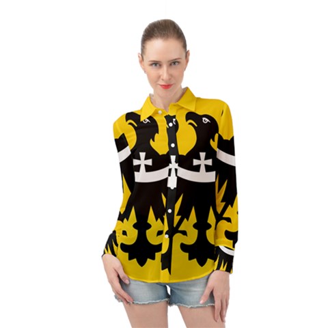 Dolnoslaskie Flag Long Sleeve Chiffon Shirt by tony4urban