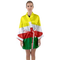 Lubuskie Flag Long Sleeve Satin Kimono by tony4urban