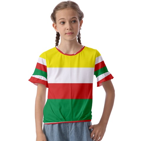 Lubuskie Flag Kids  Cuff Sleeve Scrunch Bottom Tee by tony4urban