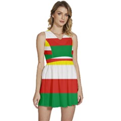 Lubuskie Flag Sleeveless High Waist Mini Dress by tony4urban